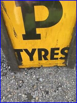 Vintage Rare Dunlop Tire Tyres Sign Board Enamel Advertising Sign