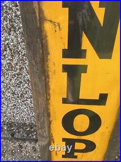 Vintage Rare Dunlop Tire Tyres Sign Board Enamel Advertising Sign