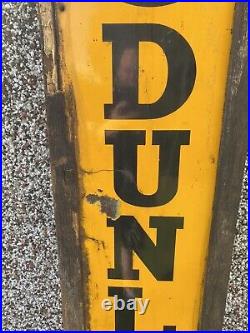 Vintage Rare Dunlop Tire Tyres Sign Board Enamel Advertising Sign