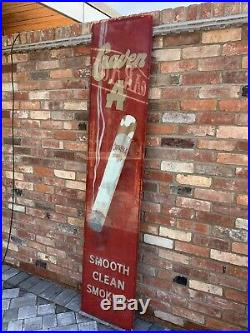 Vintage Rare Early Craven A Glass Cigarette Advertising Sign Shop Display Enamel