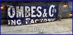Vintage Rare Enamel Shop Front Sign James Coombes & Co Repairing 190cmx76cm