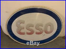 Vintage Rare Esso Sign Not Enamel Iluminated 1980s 1990s