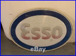 Vintage Rare Esso Sign Not Enamel Iluminated 1980s 1990s