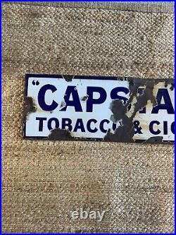 Vintage Rare Original Capstan Cigarettes Tobacco Enamel Advertising Sign