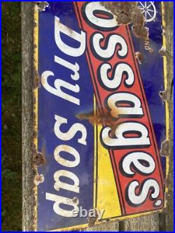 Vintage& Rare Original GOSSAGE'S DRY SOAP Enamel Sign Advertising Sign 23 x 12 Vintage& Rare Original GOSSAGE'S DRY SOAP Enamel Sign Advertising Sign 23 x 12