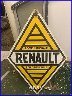 Vintage Renault enamel sign, Double Sided 120cm High