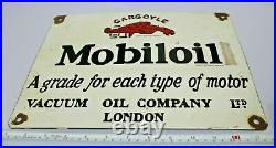 Vintage Reproduction Gargoyle Mobil oil vacuum advertisement enamel sign board