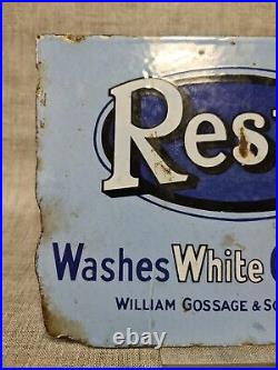 Vintage Restu Chair Back Enamel Advertising Sign