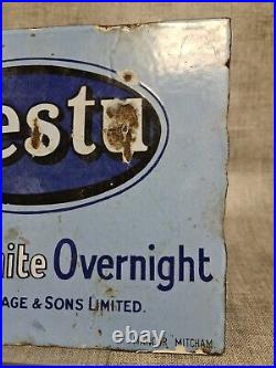 Vintage Restu Chair Back Enamel Advertising Sign