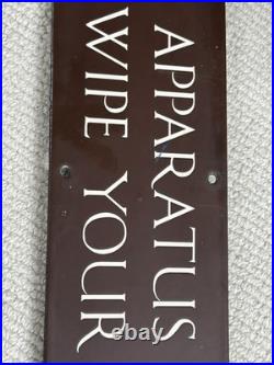 Vintage Retro Advertising Football Rugby Sports Club Changing Room Enamel Sign