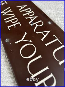 Vintage Retro Advertising Football Rugby Sports Club Changing Room Enamel Sign