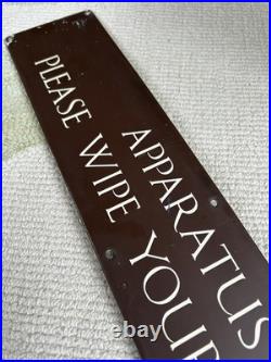 Vintage Retro Advertising Football Rugby Sports Club Changing Room Enamel Sign