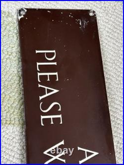 Vintage Retro Advertising Football Rugby Sports Club Changing Room Enamel Sign