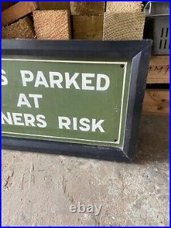 Vintage Retro Pub Car Park Wooden Hand Painted Advertising Sign Not Enamel