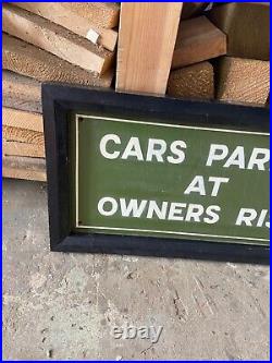 Vintage Retro Pub Car Park Wooden Hand Painted Advertising Sign Not Enamel