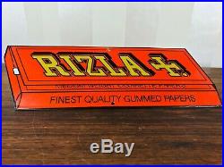 Vintage Rizla Orange Liquorice Enamel Metal Sign Advert Original Rare Tobacco