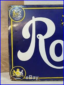 Vintage Rowntrees Elect Cocoa Enamel Sign 36 x 15