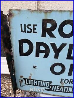 Vintage Royal Daylight Oil Double Sided Enamel Sign