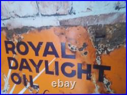 Vintage Royal Daylight Oil Double Sided Enamel Sign