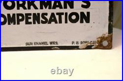 Vintage Royal Insurance Company Porcelain Enamel Sign Life Fire Marine 18x15