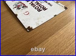 Vintage Royal Navy & Marines Recruitment Enamel Advertising Sign. GR. 15 X 10