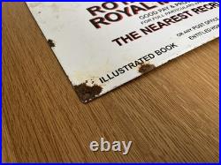 Vintage Royal Navy & Marines Recruitment Enamel Advertising Sign. GR. 15 X 10