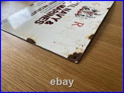 Vintage Royal Navy & Marines Recruitment Enamel Advertising Sign. GR. 15 X 10