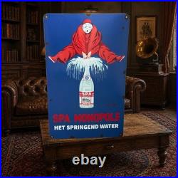 Vintage SPA MONOPOLE Enamel Advertising Plaque Sign, # 3