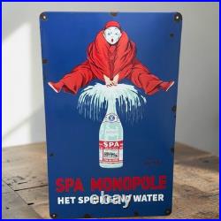 Vintage SPA MONOPOLE Enamel Advertising Plaque Sign, # 3