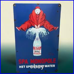 Vintage SPA MONOPOLE Enamel Advertising Plaque Sign, # 3