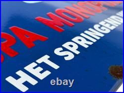 Vintage SPA MONOPOLE Enamel Advertising Plaque Sign, # 3