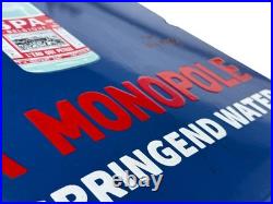 Vintage SPA MONOPOLE Enamel Advertising Plaque Sign, # 3