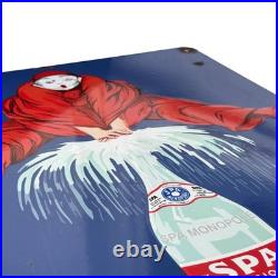 Vintage SPA MONOPOLE Enamel Advertising Plaque Sign, # 3 Vintage SPA MONOPOLE Enamel Advertising Plaque Sign, # 3