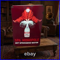 Vintage SPA MONOPOLE Enamel Advertising Sign Softdrinks #4 Email Plaque