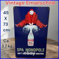 Vintage SPA Monopole Enamel Advertising Plaque Sign # 1