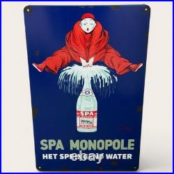 Vintage SPA Monopole Enamel Advertising Plaque Sign # 1