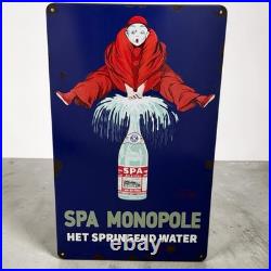 Vintage SPA Monopole Enamel Advertising Plaque Sign # 1