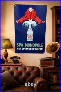 Vintage SPA Monopole Enamel Advertising Plaque Sign # 1