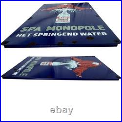 Vintage SPA Monopole Enamel Advertising Plaque Sign # 1