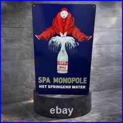 Vintage SPA Monopole Enamel Advertising Plaque Sign # 1