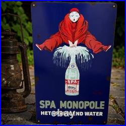 Vintage SPA Monopole Enamel Advertising Plaque Sign # 1