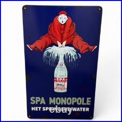 Vintage SPA Monopole Enamel Advertising Plaque Sign # 1