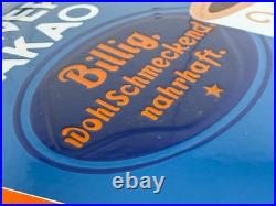 Vintage STOLLWERK KAKAO Enamel Advertising Sign Emaille Plaque