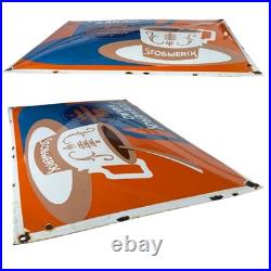 Vintage STOLLWERK KAKAO Enamel Advertising Sign Emaille Plaque