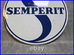 Vintage Semperit Tyres Circular 15 inch Enamel Advertising Sign