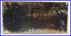 Vintage Shastriki Visnik Porcelain Enamel Sign Board 12x6in Blue Hindi India 05