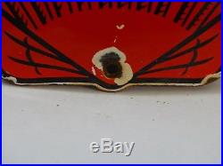 Vintage Shell Motor Oil Enamel Porcelain Tin Sign Plate Very Rare Sign