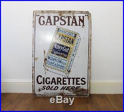 Vintage Sign CAPSTAN CIGARETTES Large Enamel Rare Salvage Architectural
