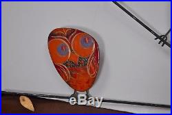 Vintage Signed Curtis Jere Enamel OWL FAMILY Wall Sculpture Artisan House