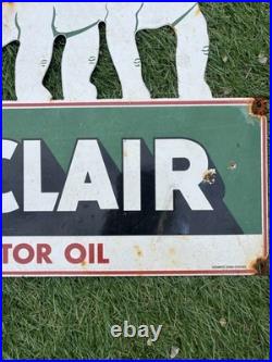 Vintage Sinclair Motor Oil Dinosaur Enamel Sign Petrol Oil Vintage Sinclair Motor Oil Dinosaur Enamel Sign Petrol Oil